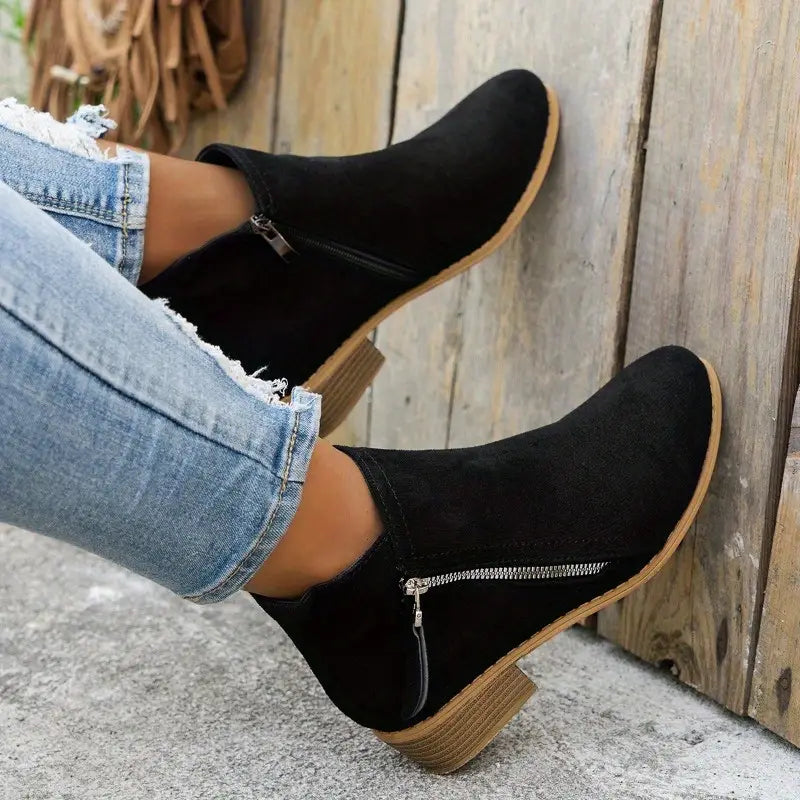 Tatiana - Botas de ante con tacón