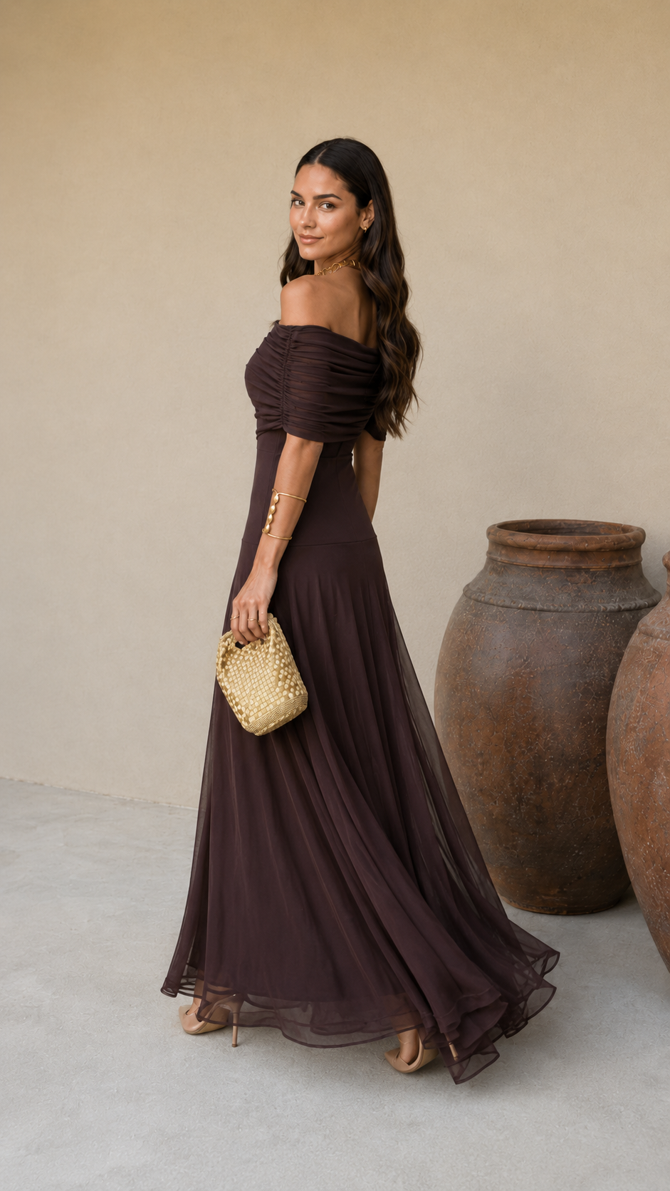 Vega - Vestido Toledo en color marrón