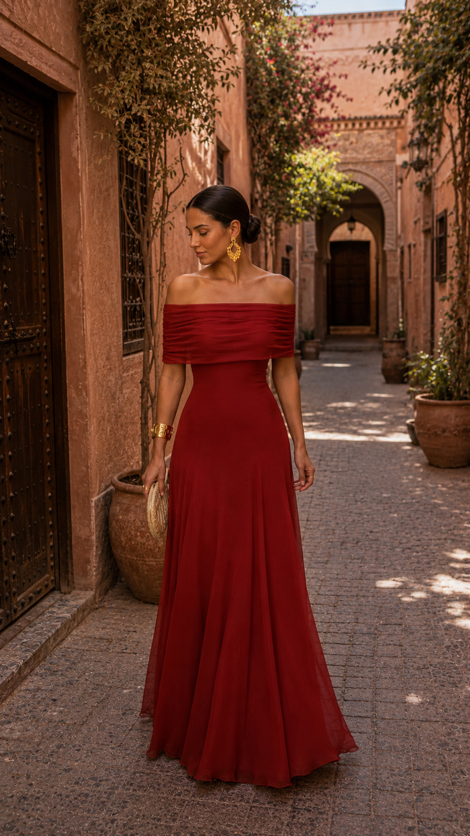 Naiara - Vestido de Toledo en terracota