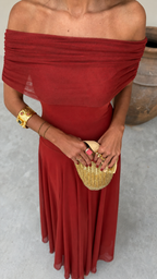 Naiara - Vestido de Toledo en terracota