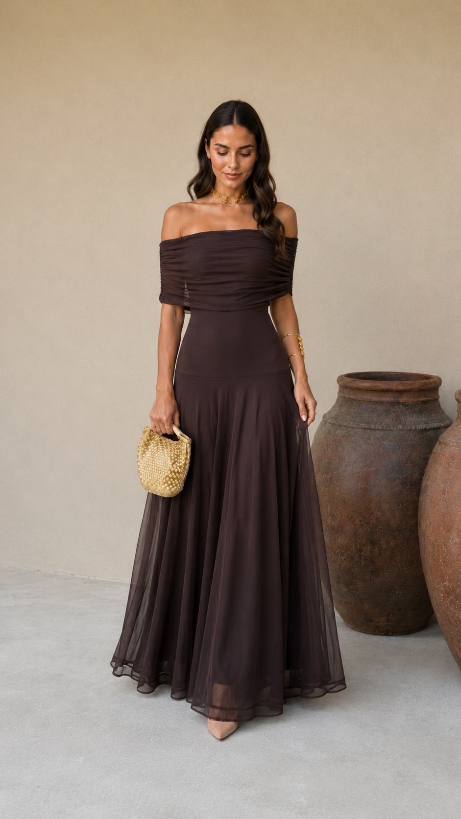 Vega - Vestido Toledo en color marrón