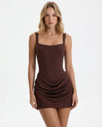 Espe - Vestido Mini Estructurado con Efecto Corsé