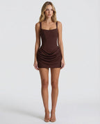 Espe - Vestido Mini Estructurado con Efecto Corsé