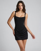 Espe - Vestido Mini Estructurado con Efecto Corsé