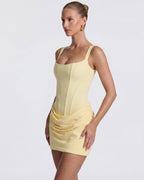 Espe - Vestido Mini Estructurado con Efecto Corsé