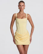 Espe - Vestido Mini Estructurado con Efecto Corsé