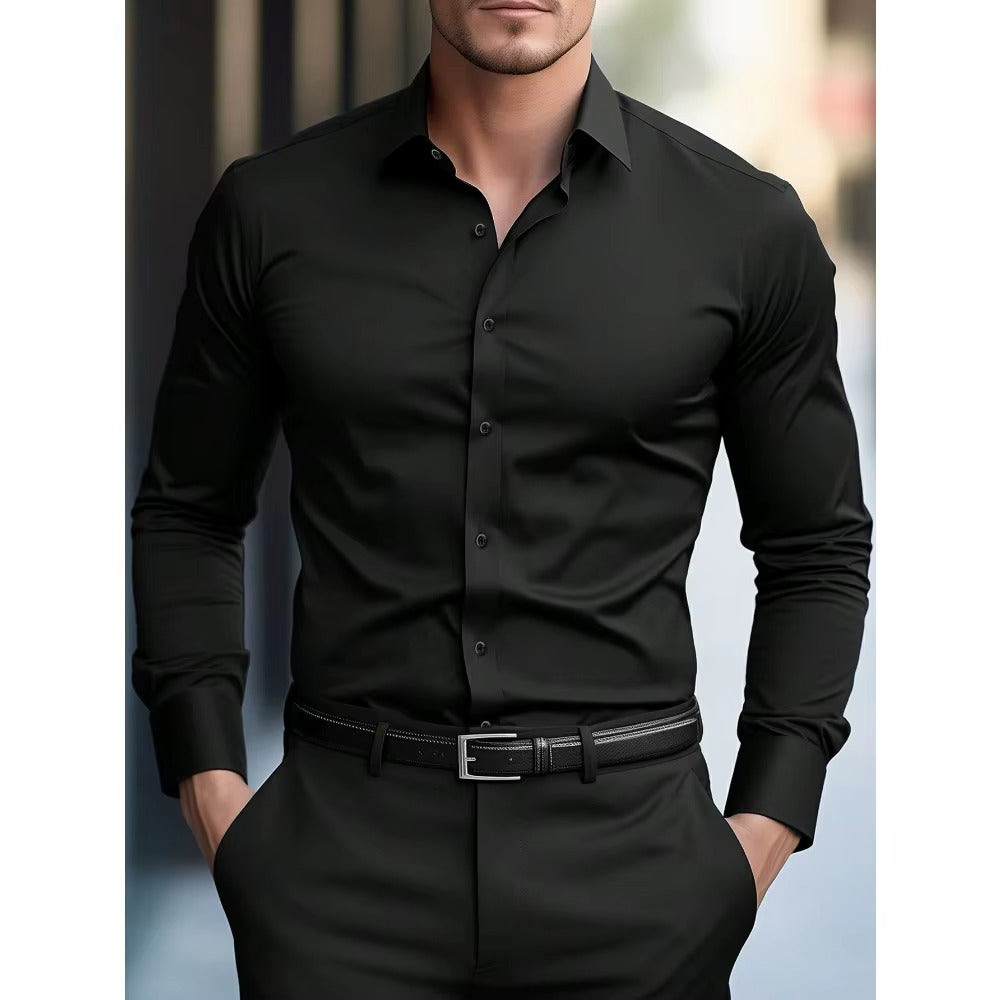 Eduardo - Camisa Formal Negra para Hombre