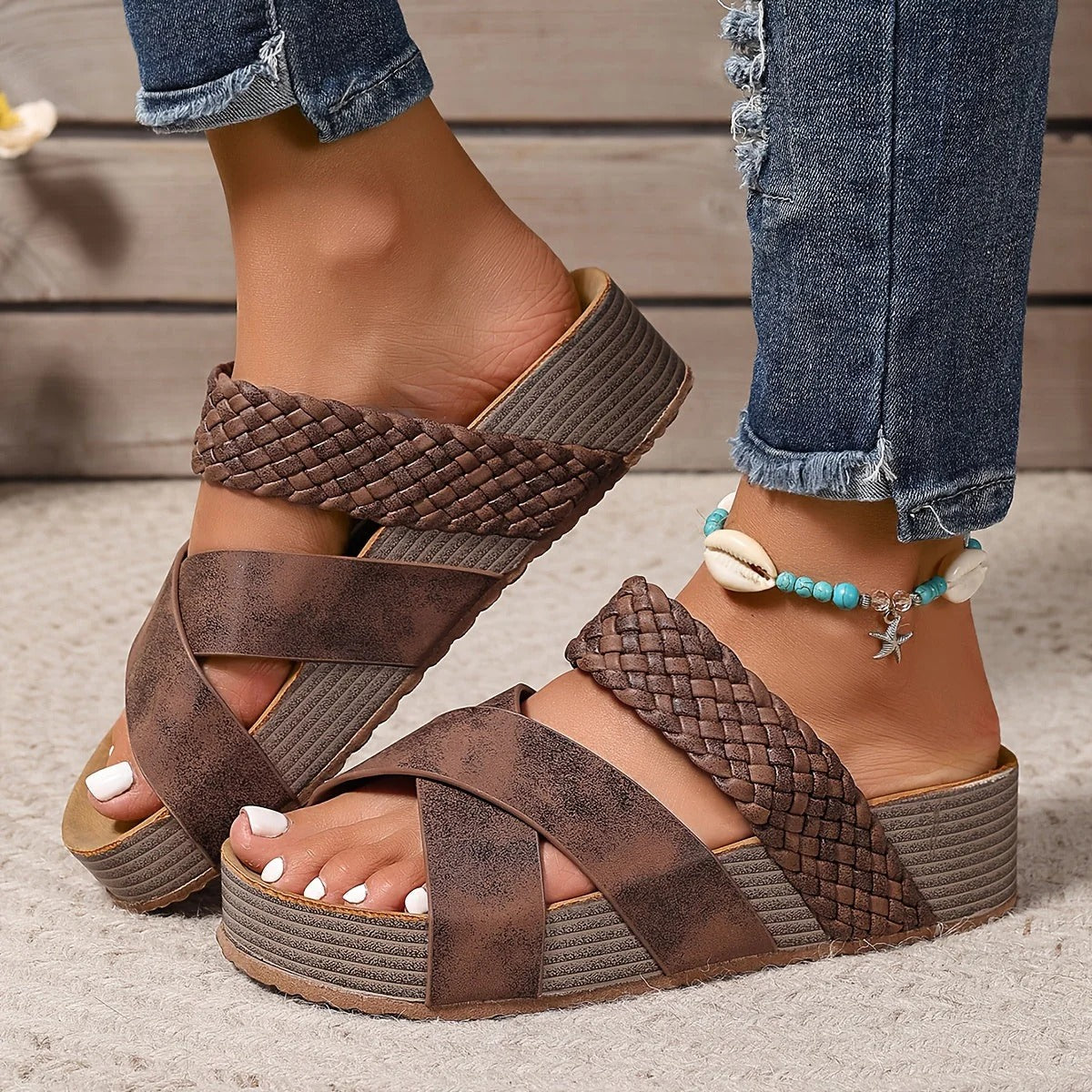 Victoria - Sandalias Ortopédicas de Cuero Premium