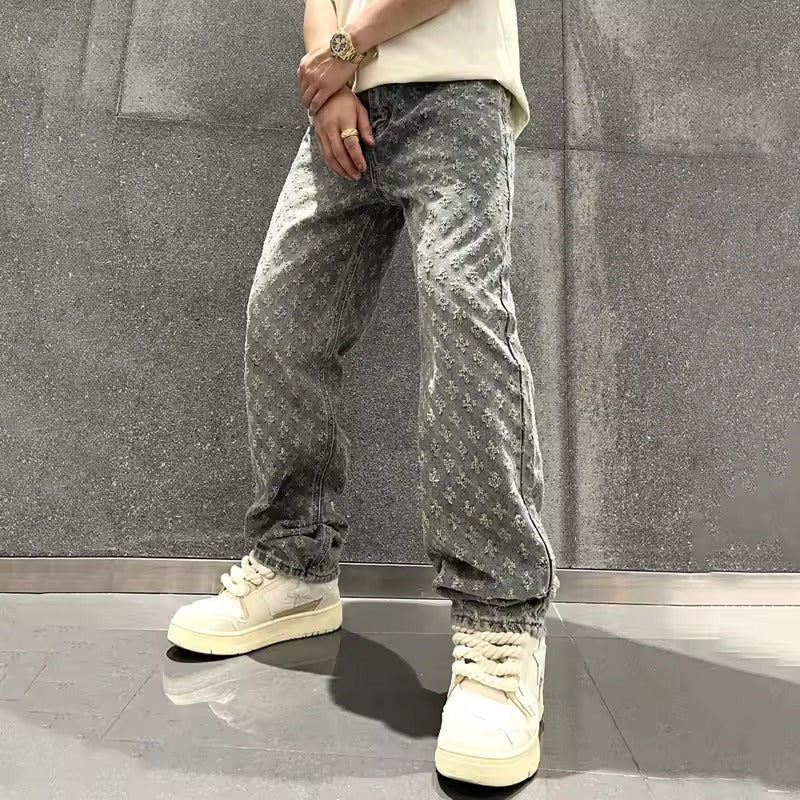 Enzo - Urban Jacquard Jeans