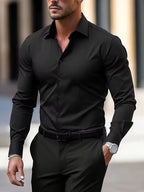 Eduardo - Camisa Formal Negra para Hombre