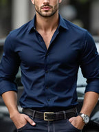 Eduardo - Camisa Formal Negra para Hombre