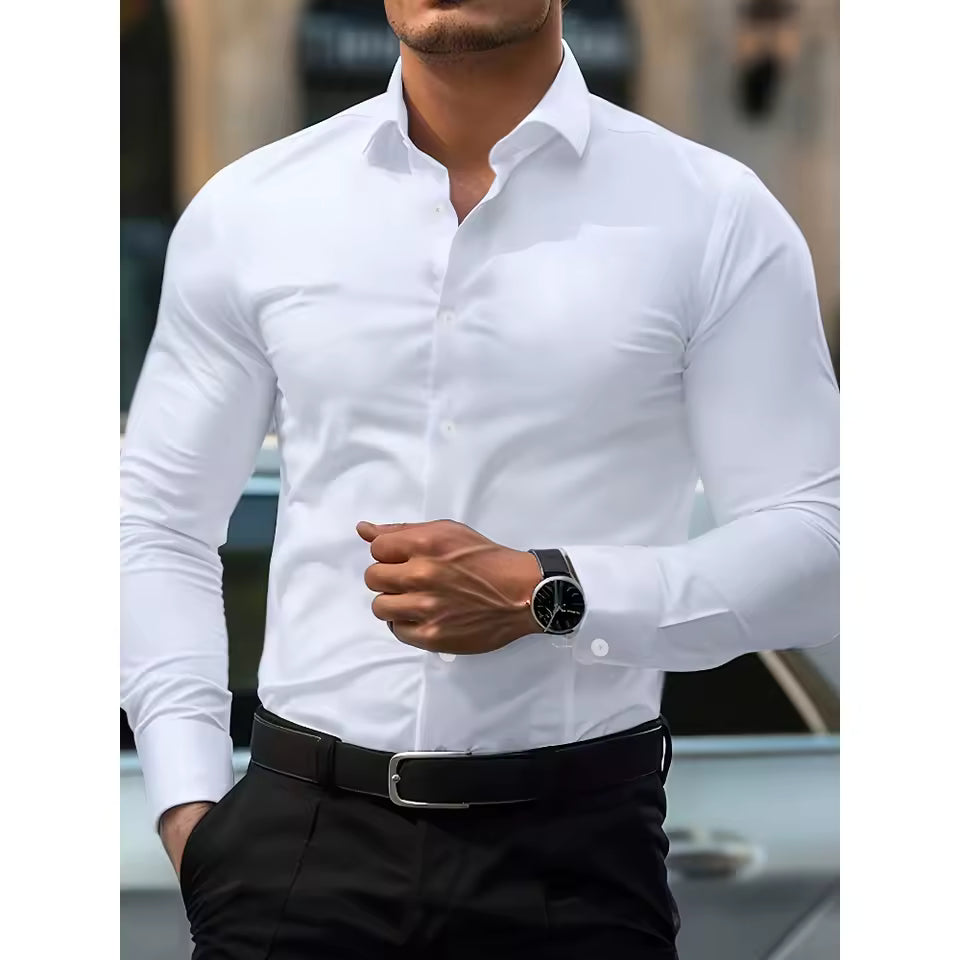 Eduardo - Camisa Formal Negra para Hombre