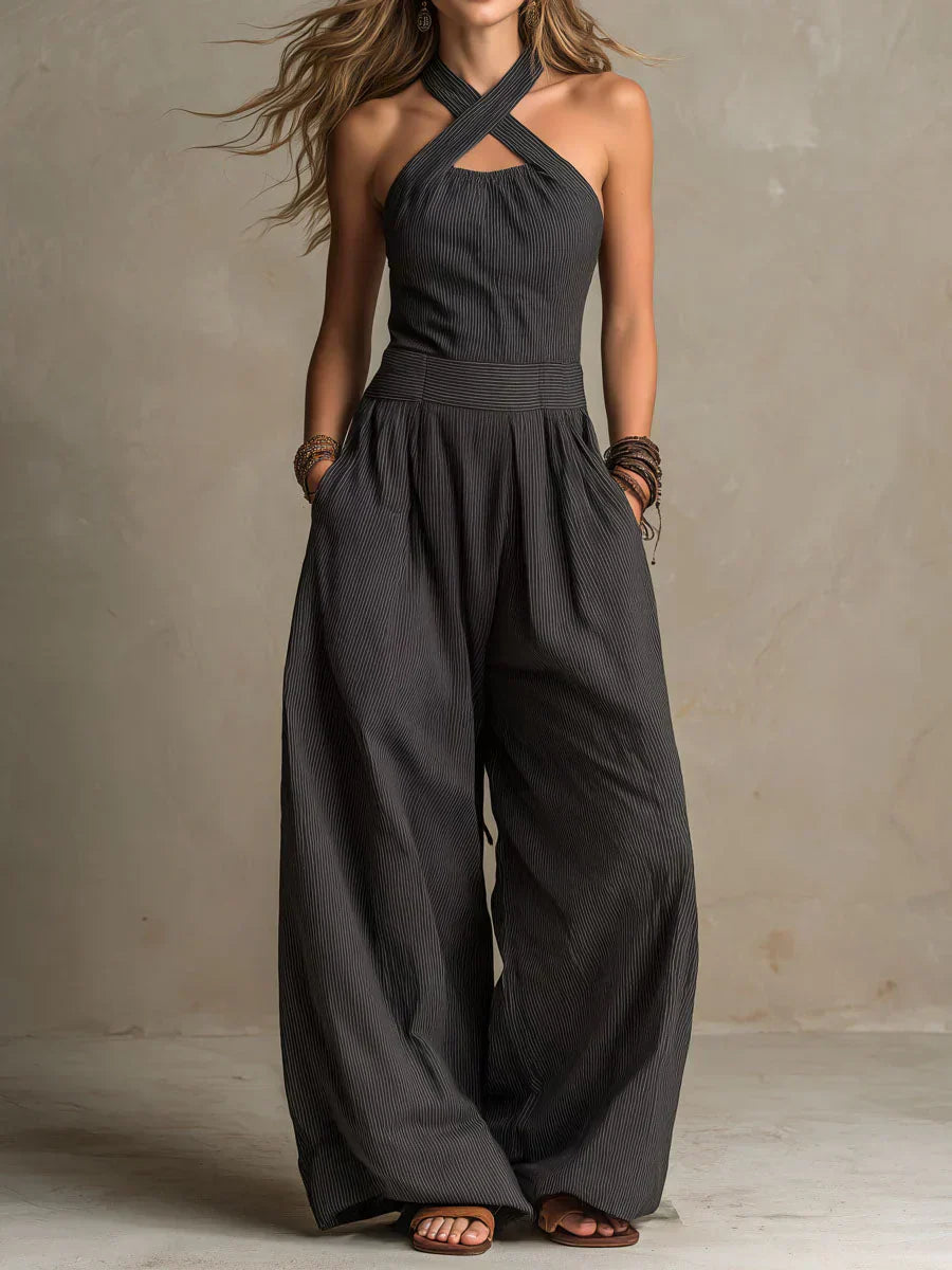 Adriana – Elegante mono con escote cruzado