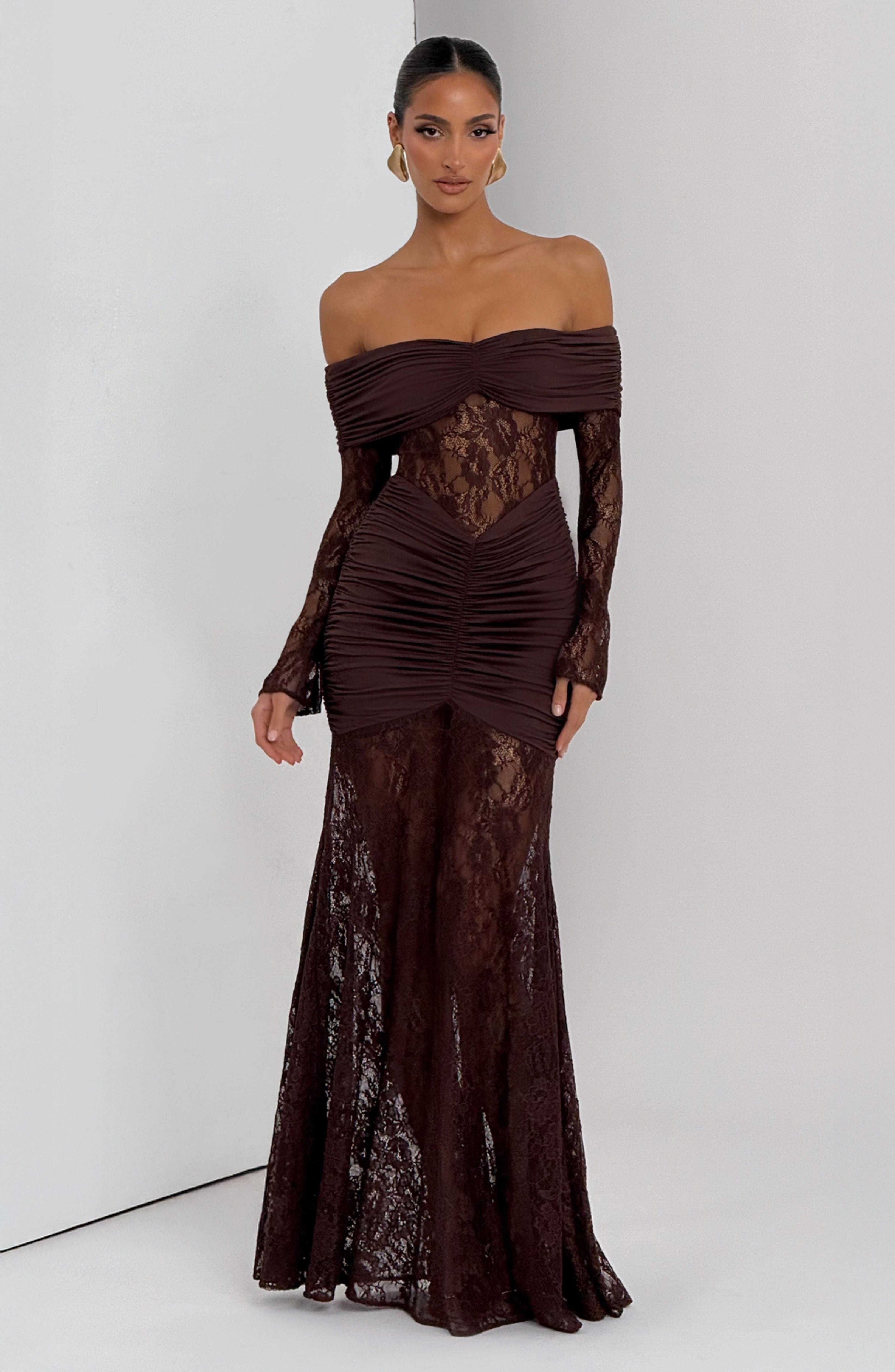 Vestido Libra - Elegancia sofisticada con encaje y drapeado