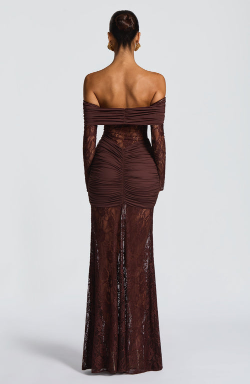 Vestido Libra - Elegancia sofisticada con encaje y drapeado