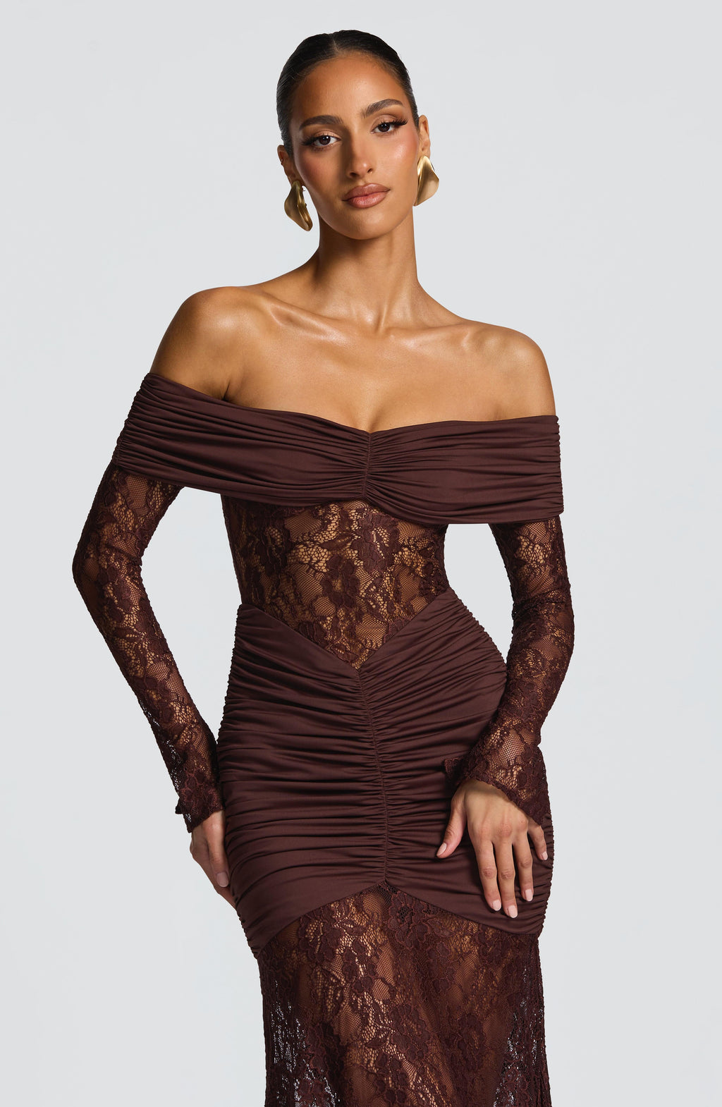 Vestido Libra - Elegancia sofisticada con encaje y drapeado