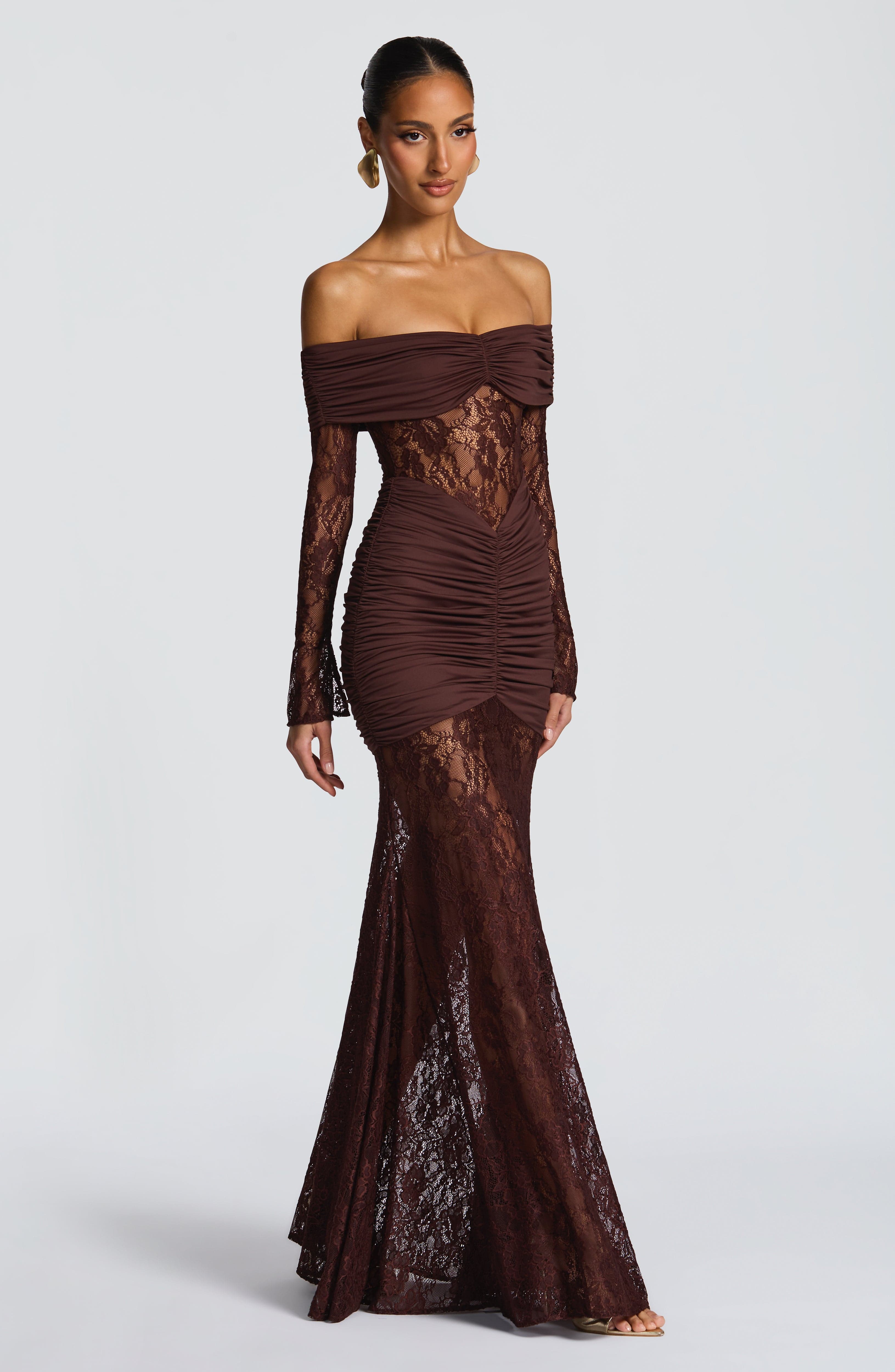 Vestido Libra - Elegancia sofisticada con encaje y drapeado