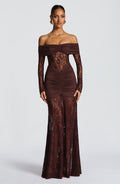 Vestido Libra - Elegancia sofisticada con encaje y drapeado
