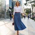 Roma - Falda maxi vaquera para mujer