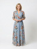 Elowen | Vestido largo con estampado floral y cuello en V