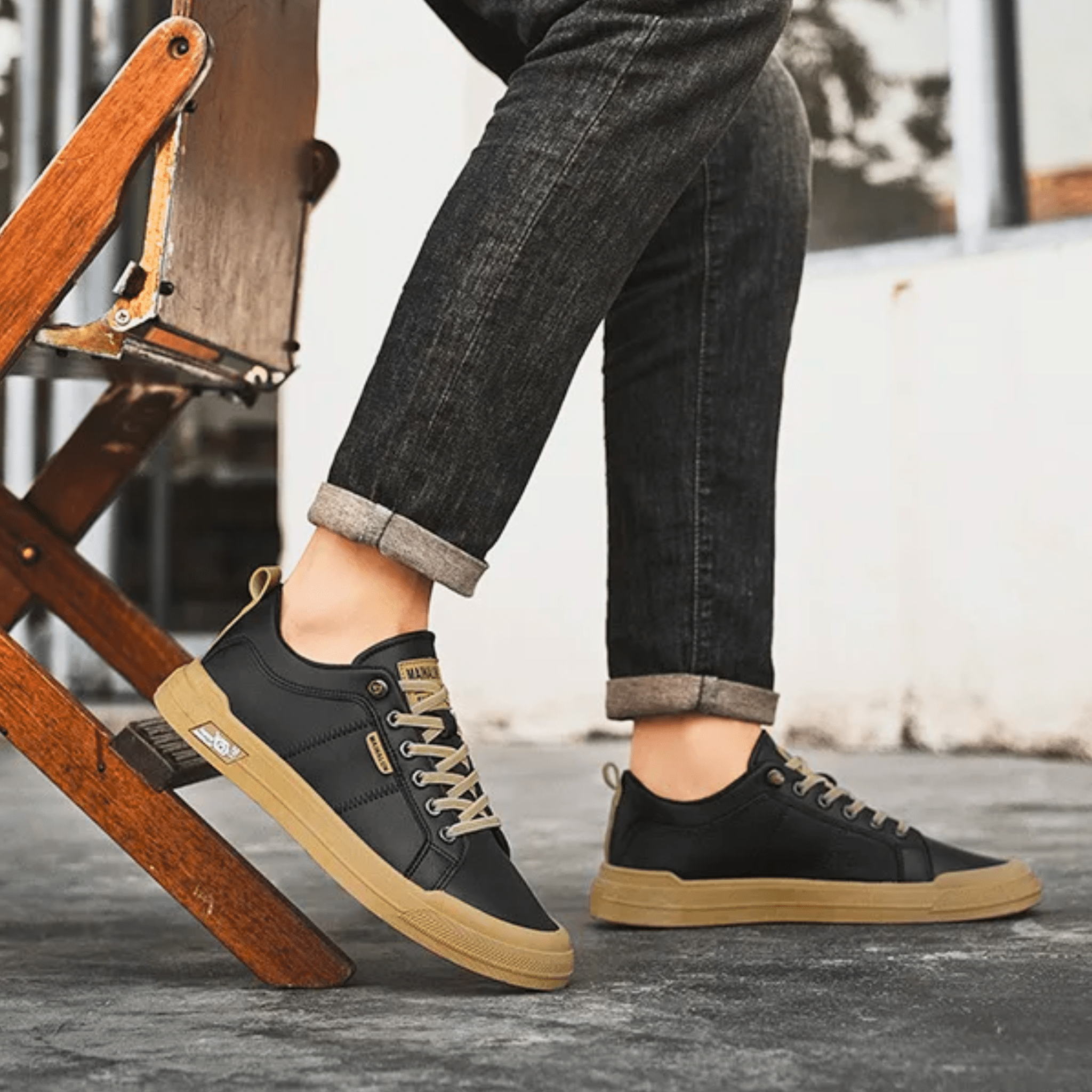 Liam - Zapatillas de cuero para hombre