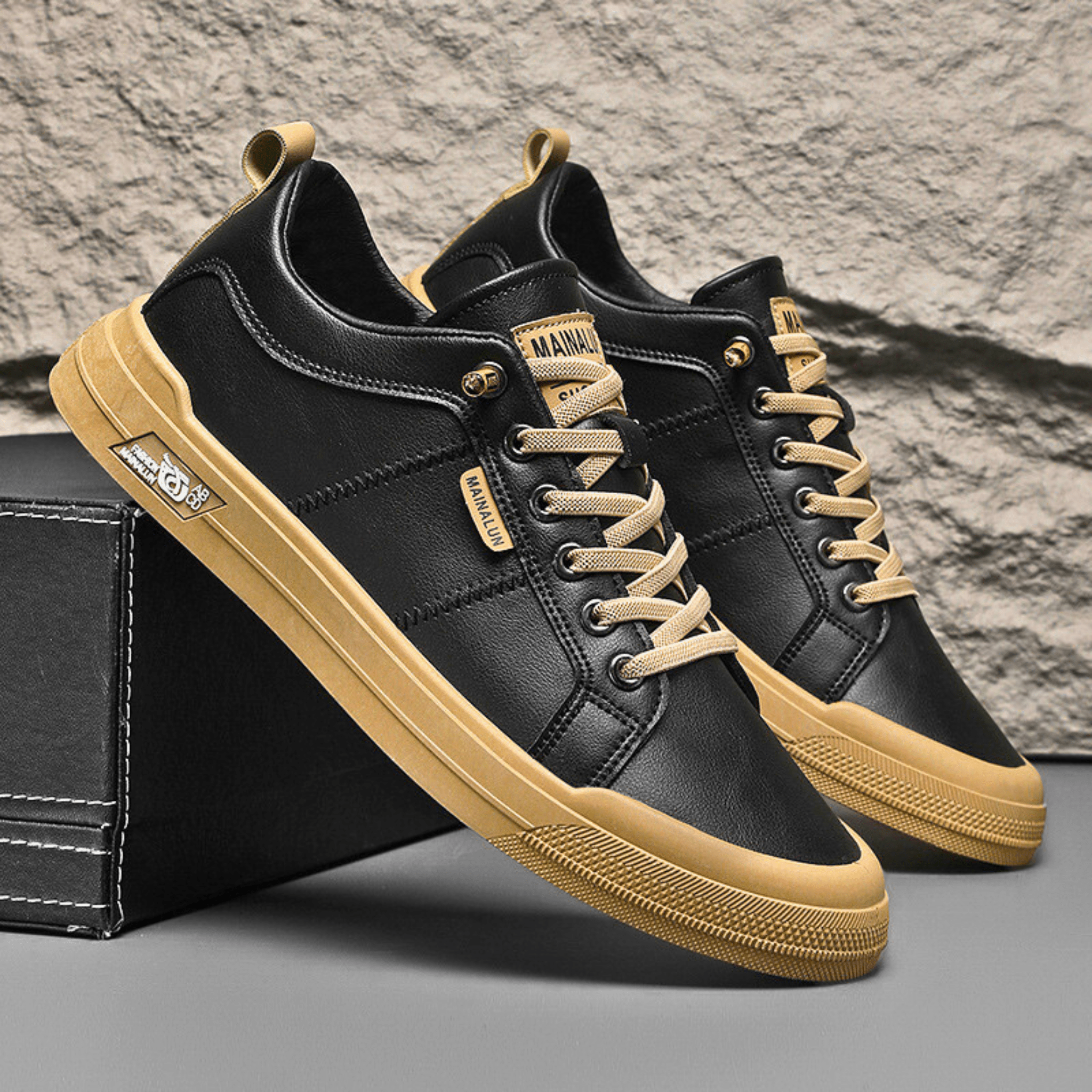 Liam - Zapatillas de cuero para hombre