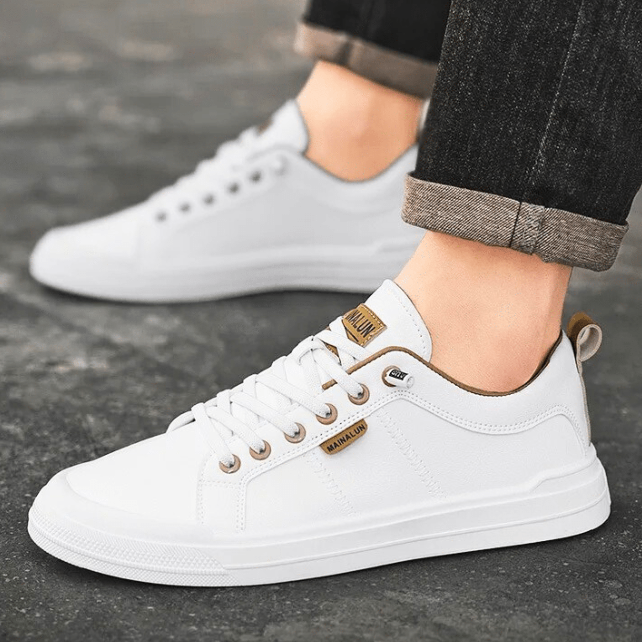 Liam - Zapatillas de cuero para hombre